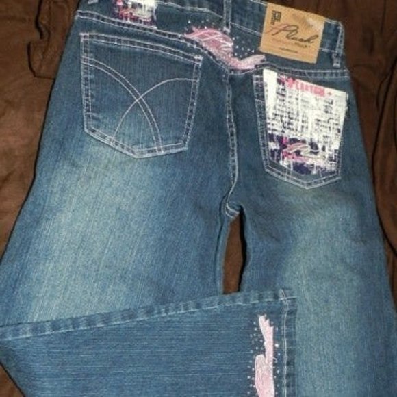 Platinum Plush Girls Designer Blue Jeans - Picture 8 of 13